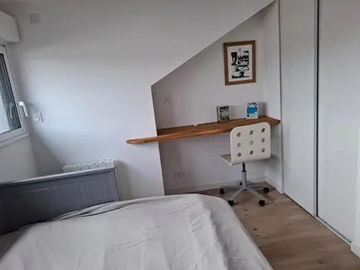 Un ou plusieurs lits dans un hébergement de l'établissement St Marc proche plage, 2 chambres