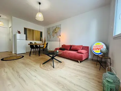 Coin salon dans l'établissement Casa Diderot - T2