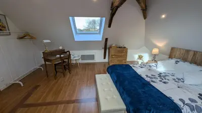 Un ou plusieurs lits dans un hébergement de l'établissement La chambre d'Hôtes Élimery