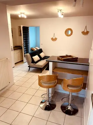 Coin salon dans l'établissement l 'Escapade Atlantique