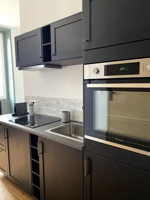 Cuisine ou kitchenette dans l'établissement ID'home le Royale