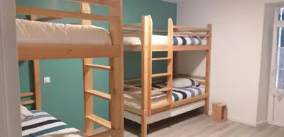 Un ou plusieurs lits dans un hébergement de l'établissement Maison Le Fenouiller Vendée 8 personnes 3 étoiles