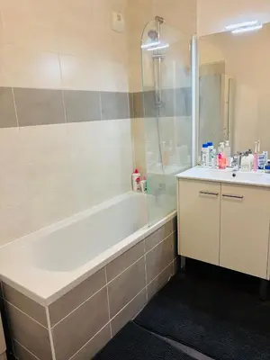 Salle de bains dans l'établissement Chambre spacieuse et lumineuse chez l habitant