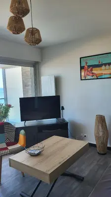 Télévision ou salle de divertissement dans l'établissement Appartement de charme, face à l'ocean
