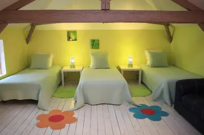 Un ou plusieurs lits dans un hébergement de l'établissement La Villa de Domitille