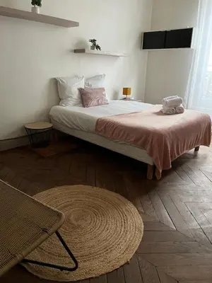 Un ou plusieurs lits dans un hébergement de l'établissement Appartment Doutre Terrasse- 2ch - 6 personnes