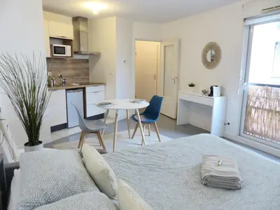 Cuisine ou kitchenette dans l'établissement Petit Mayence - Studio hyper-centre au calme