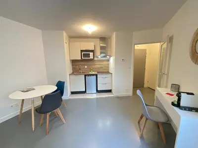 Cuisine ou kitchenette dans l'établissement Petit Mayence - Studio hyper-centre au calme