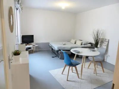 Télévision ou salle de divertissement dans l'établissement Petit Mayence - Studio hyper-centre au calme