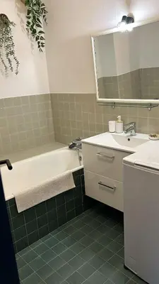 Salle de bains dans l'établissement La roue Bleue