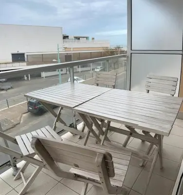 Balcon ou terrasse dans l'établissement La roue Bleue