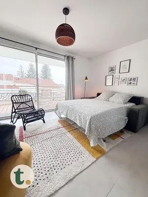 Un ou plusieurs lits dans un hébergement de l'établissement Tranquiloue - Appartement neuf proche PuyduFou !