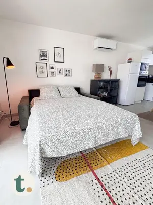 Un ou plusieurs lits dans un hébergement de l'établissement Tranquiloue - Appartement neuf proche PuyduFou !