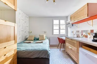 Un ou plusieurs lits dans un hébergement de l'établissement La bulle Place du Ralliement