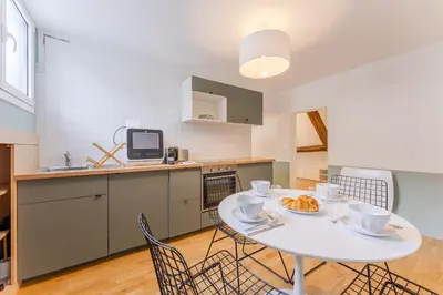 Cuisine ou kitchenette dans l'établissement Le Waterloo - Au coeur de Nantes