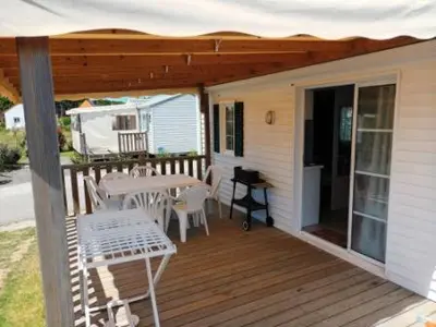 Balcon ou terrasse dans l'établissement Mobil home LA BAULE 437