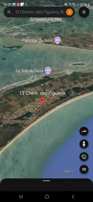 Plan de l'établissement Barbâtre Les Figuiers Plage à 500 m