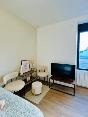 Télévision ou salle de divertissement dans l'établissement Mini Studio Tout confort - accès facile Nantes et Vendée