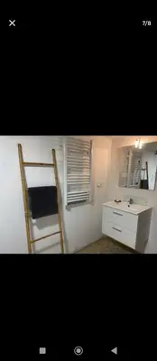 Cuisine ou kitchenette dans l'établissement Studio à la campagne