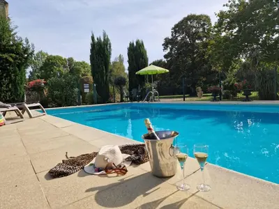 Piscine de l'établissement Le Gîte du Château de la Vérie ou située à proximité