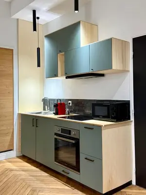Cuisine ou kitchenette dans l'établissement id-home le St Nicolas