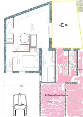 Plan de l'établissement L'ampli sur jardin