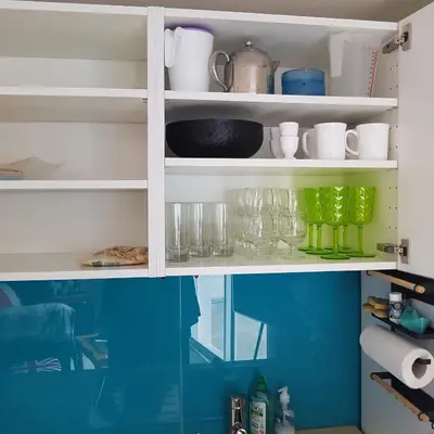 Cuisine ou kitchenette dans l'établissement L'ampli sur jardin