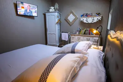 Un ou plusieurs lits dans un hébergement de l'établissement La chambre d'hôtes d'Isa Moindron