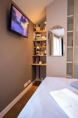 Un ou plusieurs lits dans un hébergement de l'établissement La chambre d'hôtes d'Isa Moindron