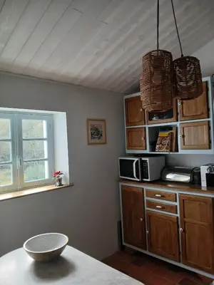 Cuisine ou kitchenette dans l'établissement L'écrin de la Pinède