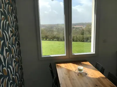 Vue générale sur la montagne ou vue sur la montagne depuis l'appartement