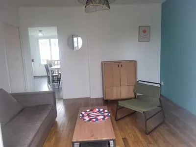 Coin salon dans l'établissement Appartement bord de mer, T4