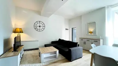 Coin salon dans l'établissement Charmant T2 au coeur d'Angers