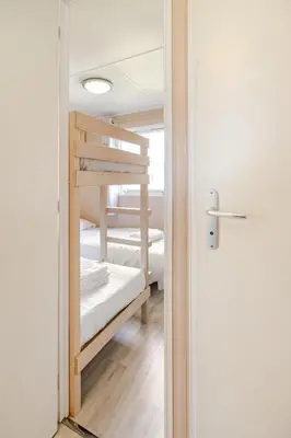 Un ou plusieurs lits dans un hébergement de l'établissement Mobil home climatisé, Wi-Fi, 30 minutes du Puy duFou, proche de la piscine