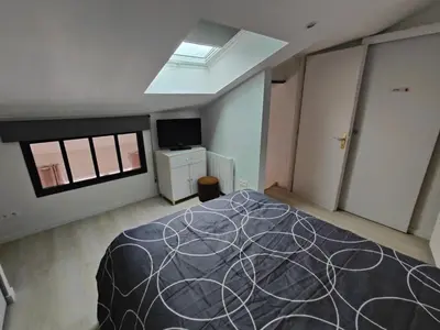 Un ou plusieurs lits dans un hébergement de l'établissement VILLA 3 chbres Vue mer maison avec piscine ds residence proche commodites et plages de sable