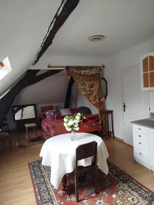 Coin salon dans l'établissement Villa Pronzat