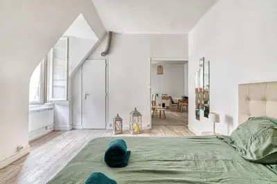 Un ou plusieurs lits dans un hébergement de l'établissement Le Nid - Place Imbach