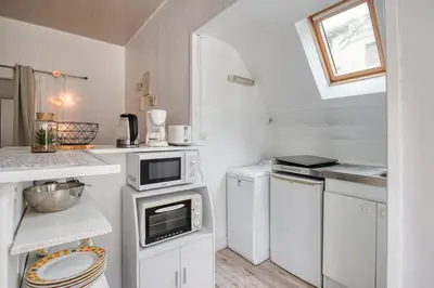 Cuisine ou kitchenette dans l'établissement Le Nid - Place Imbach