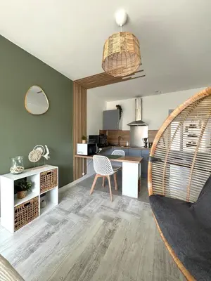 Cuisine ou kitchenette dans l'établissement Rêve Tropical, Proche plage, place de parking