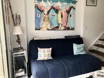 Coin salon dans l'établissement Résidence Le Trimaran - Location de Vacances - PORNICHET - APPARTEMENT QUARTIER BONNE SOURCE MAE-2931
