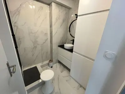 Salle de bains dans l'établissement Résidence Le Deauville - Pornichet - Appartement proche Hippodrome MAE-2291