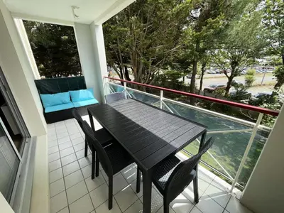 Balcon ou terrasse dans l'établissement Résidence Le Deauville - Pornichet - Appartement proche Hippodrome MAE-2291