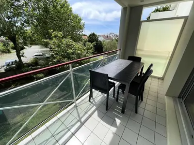 Balcon ou terrasse dans l'établissement Résidence Le Deauville - Pornichet - Appartement proche Hippodrome MAE-2291