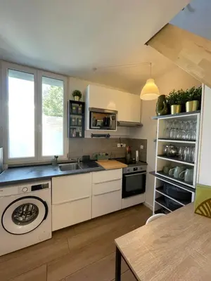 Cuisine ou kitchenette dans l'établissement Duplex casa verde