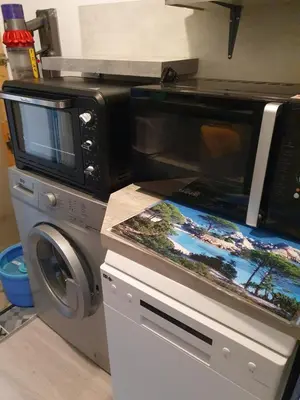 Cuisine ou kitchenette dans l'établissement Appartement Les Galées avec terrasse à 100m Plage des Mouettes