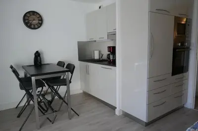 Cuisine ou kitchenette dans l'établissement Le Green Set