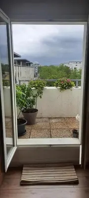 Balcon ou terrasse dans l'établissement Relaxant chambre à Île de Nantes