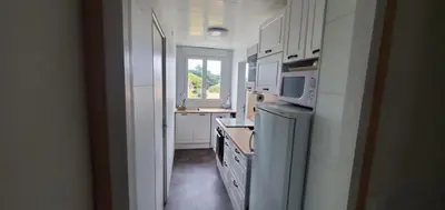 Cuisine ou kitchenette dans l'établissement Mes vacances à la mer
