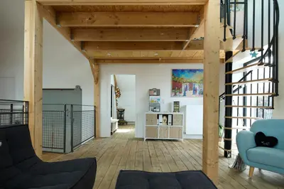 Coin salon dans l'établissement Le Loft Nantais - Superbe Loft de 300m²
