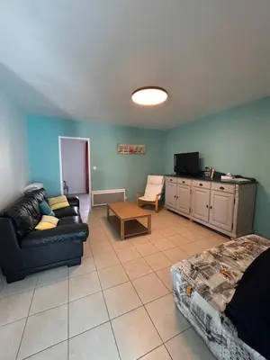 Coin salon dans l'établissement Maison de Famille La Bernerie